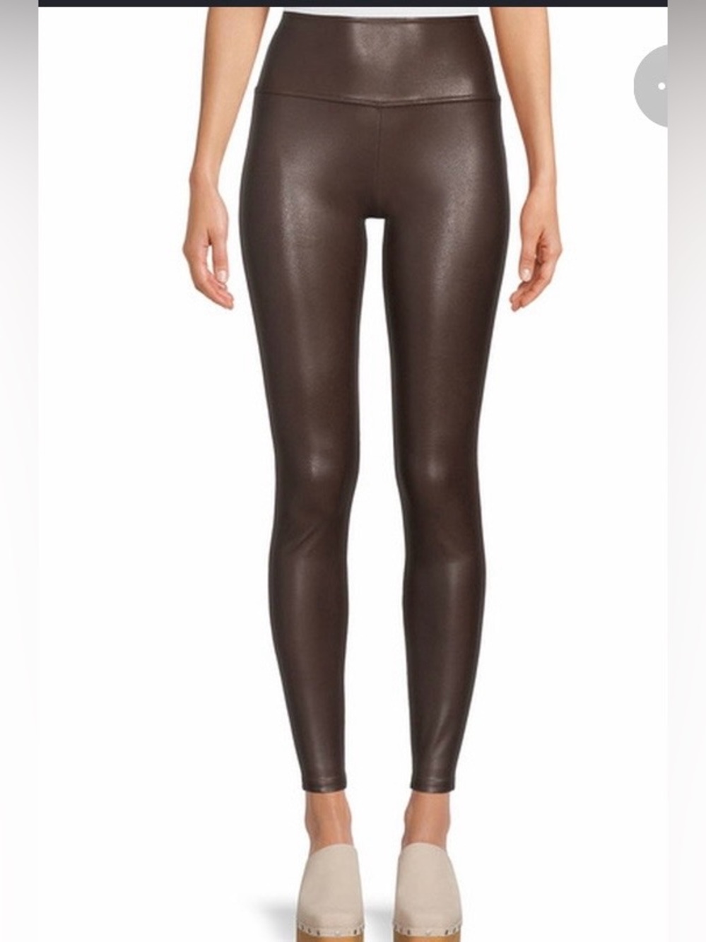 Time and Tru Faux Leather Leggings in Dark Brown